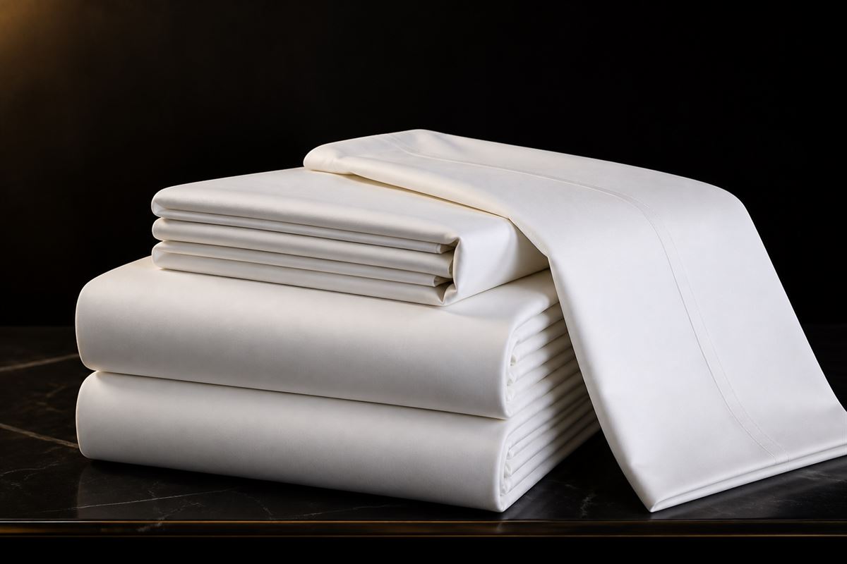 Royal Loom crisp white cotton bed sheets