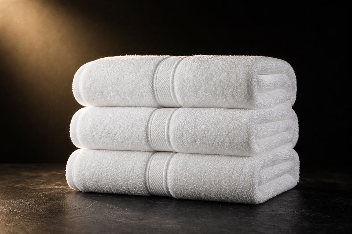 Royal Loom premium white bath towels